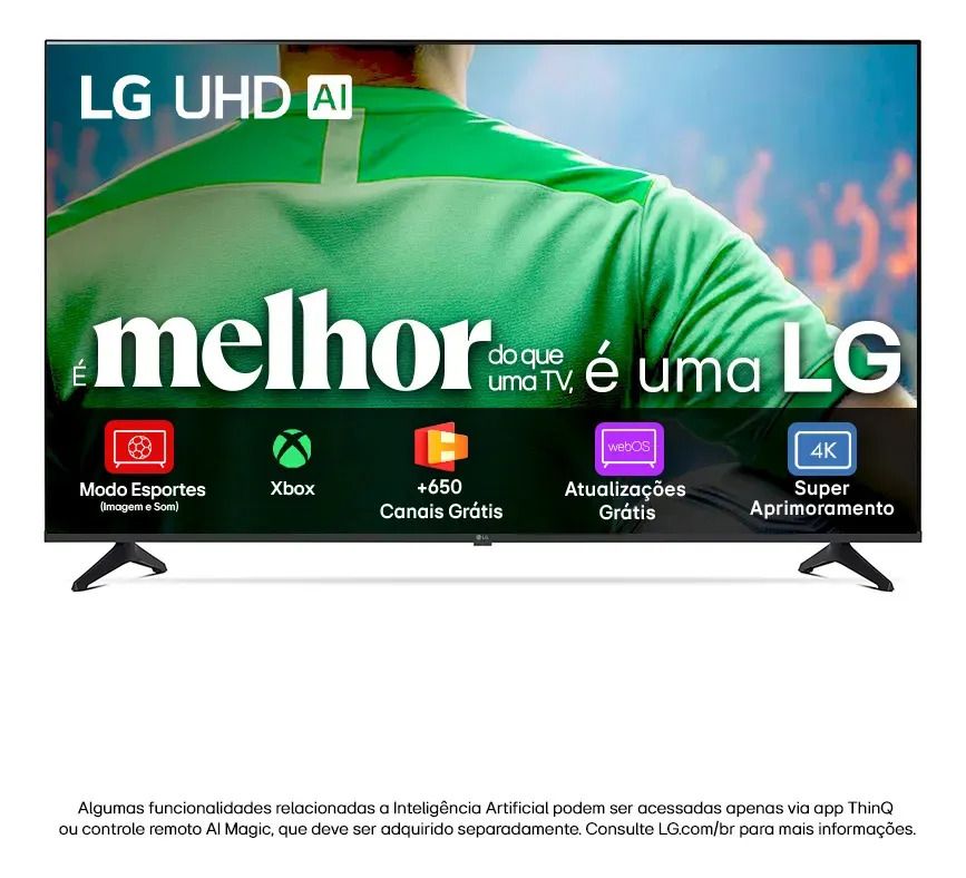 Smart TV LG UHD AI UA75 55 polegadas HDR10 Pro Processador α7 AI Ger8 webOS 25.jpg